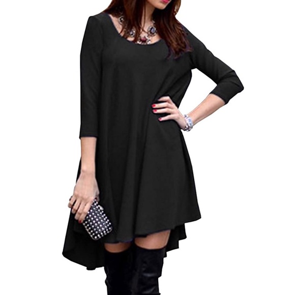 Sikimenzi Dresses & Skirts - Women’s casual loose cocktail long sleeved dress